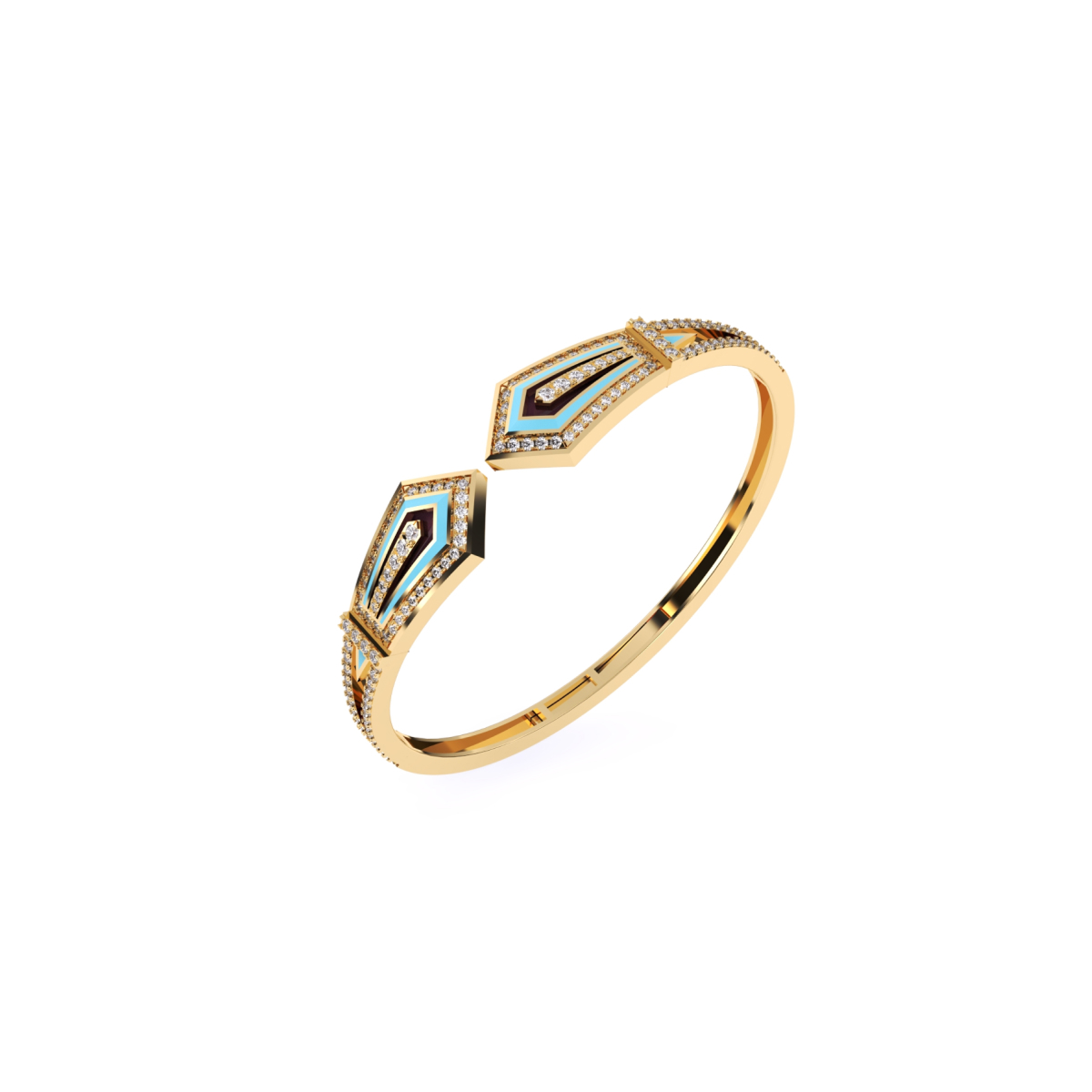 Stacking Open Cuff Diamond Bracelet